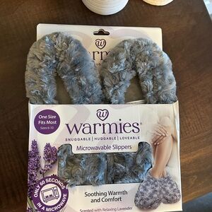 Warmies Gray Microwavable Slippers